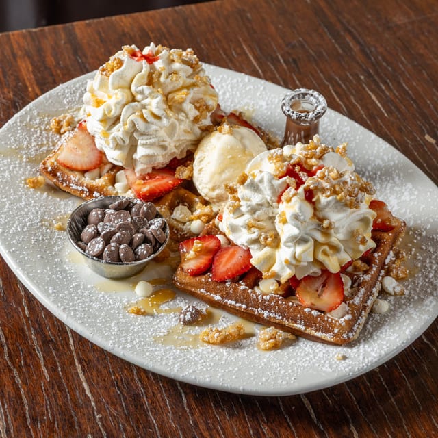 Strawberries & Cream Waffle.