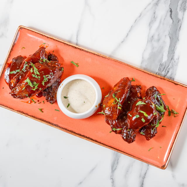 Smoky Dry Rubbed Chicken Wings.