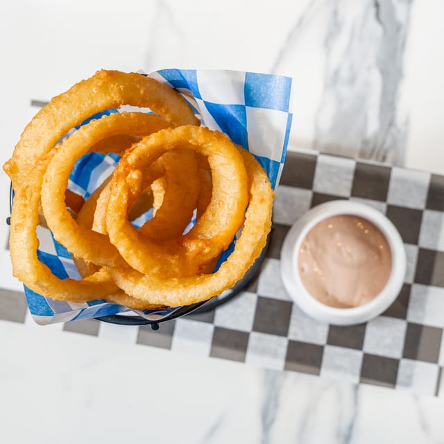 Beer Battered Onion Rings.