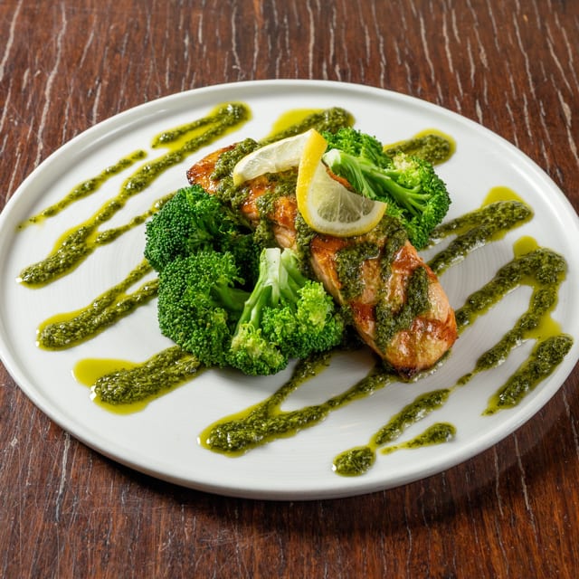 Grilled Salmon.